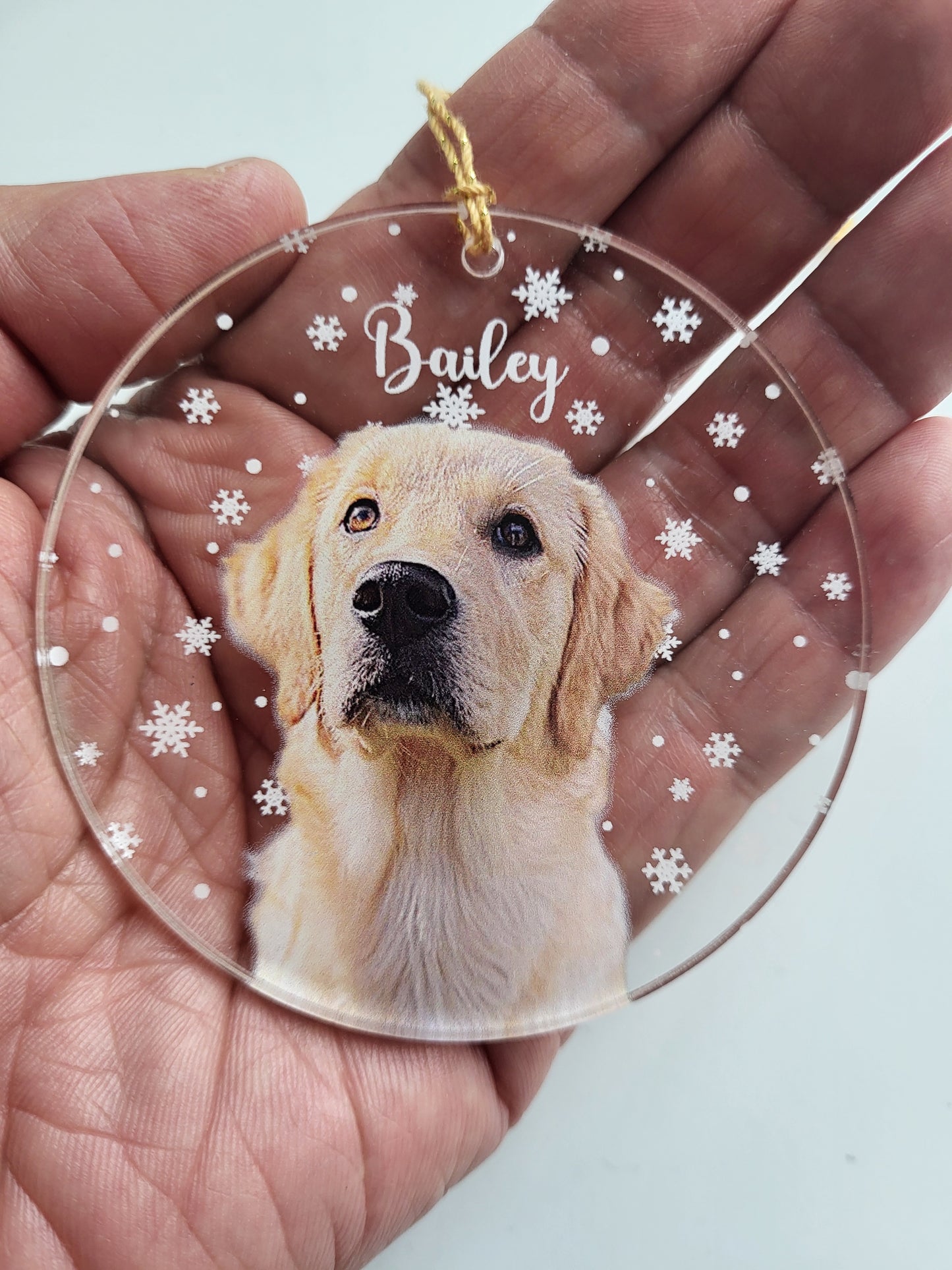 Personalized Acrylic Dog Ornament
