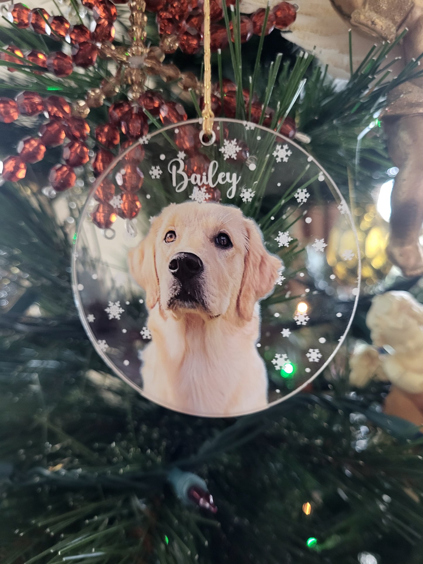 Personalized Acrylic Dog Ornament