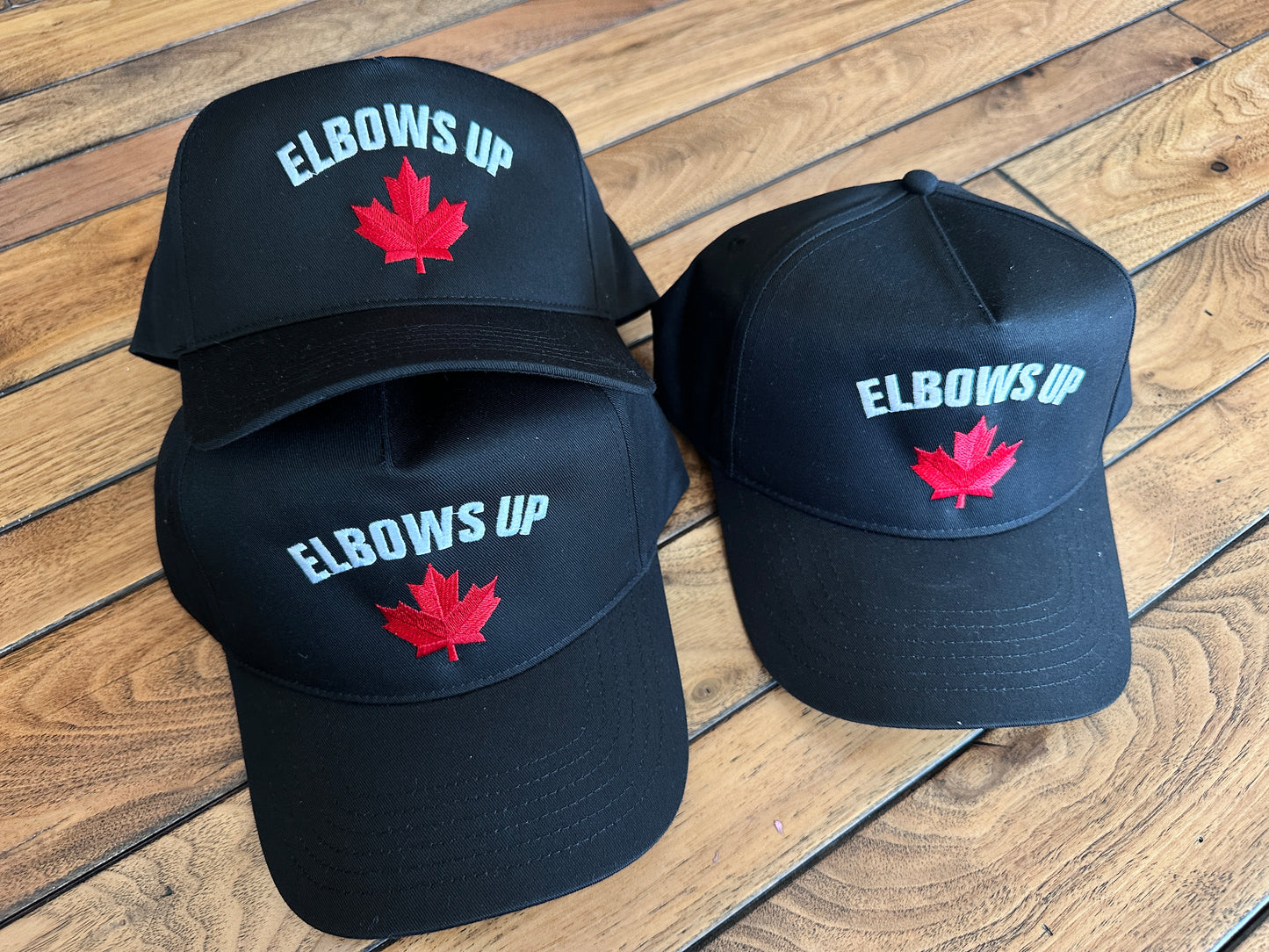 Elbows Up Canada Trucker Hat – Maple Leaf Embroidered Cap | Canadian Baseball Hat