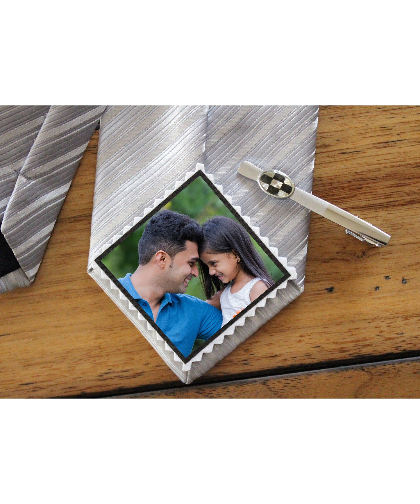 Custom Photo Tie Patch, Wedding Gift for Dad, Fathers Day Gift