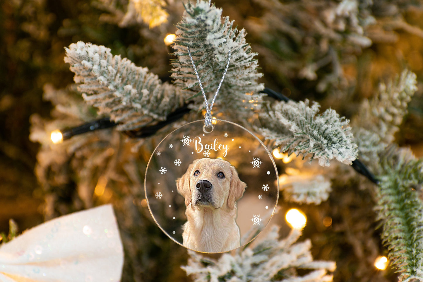 Personalized Acrylic Dog Ornament