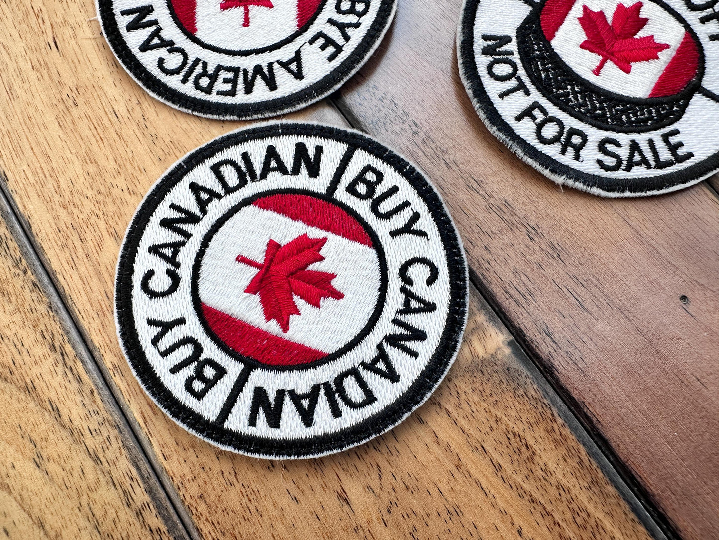 Buy Canadian Patch, Canada Patriot Embroidered Patch, Round 75mm (3") Patch, sew on or easy to iron on, Handmade Product of Canada
