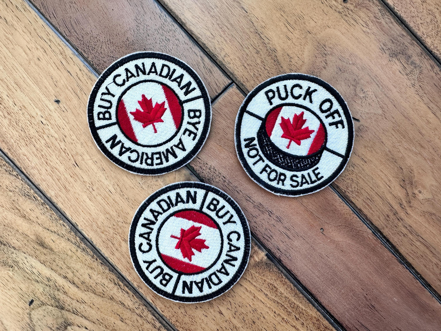 Buy Canadian Patch, Canada Patriot Embroidered Patch, Round 75mm (3") Patch, sew on or easy to iron on, Handmade Product of Canada