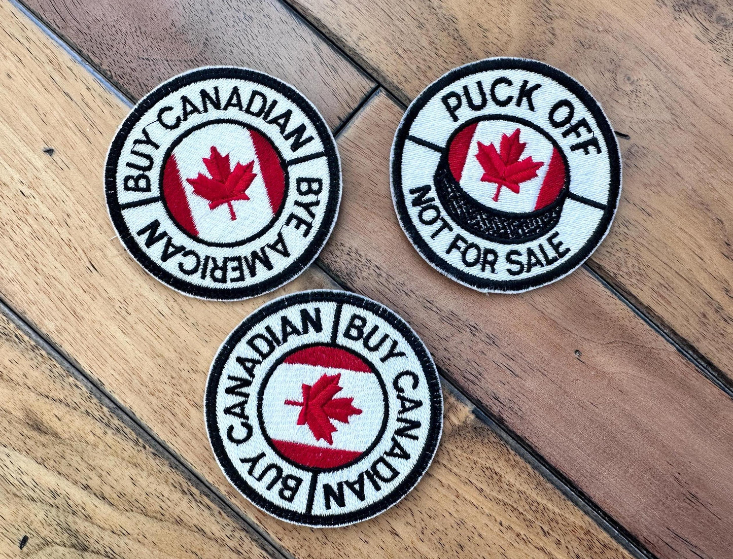 Buy Canadian Patch, Canada Patriot Embroidered Patch, Round 75mm (3") Patch, sew on or easy to iron on, Handmade Product of Canada
