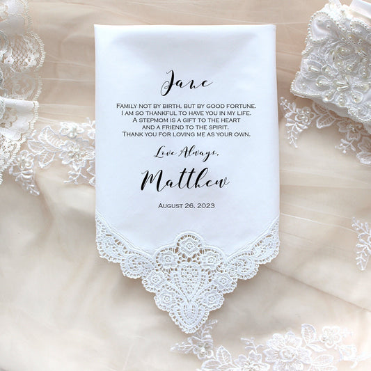 Stepmother wedding gift from the Groom, CUSTOMIZED, Wedding Handkerchief, personalized wedding gift-FPADCHAI[25]