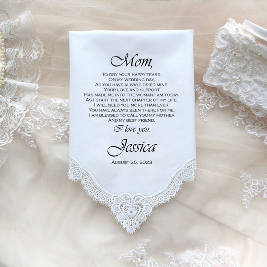 Wedding Handkerchief, Mother of the Bride Gift from the Bride, PRINTED, CUSTOMIZED, Gift for Mother of the Groom gift-ViCop[51]
