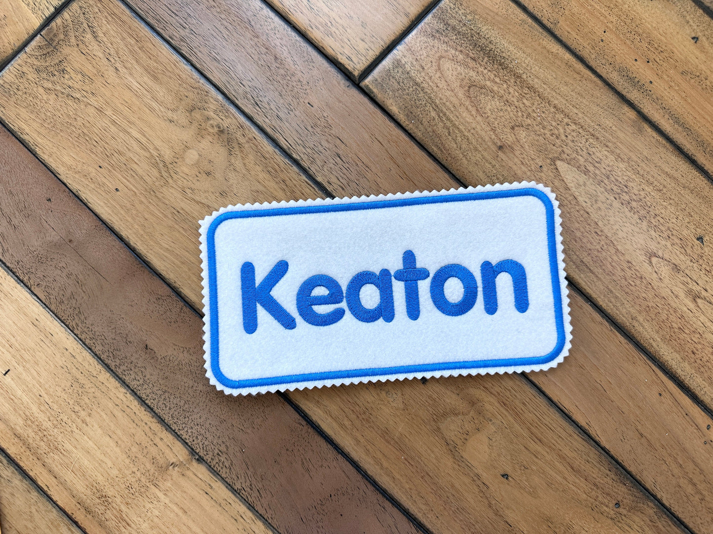 Embroidered Name Patch,  8x4 inches