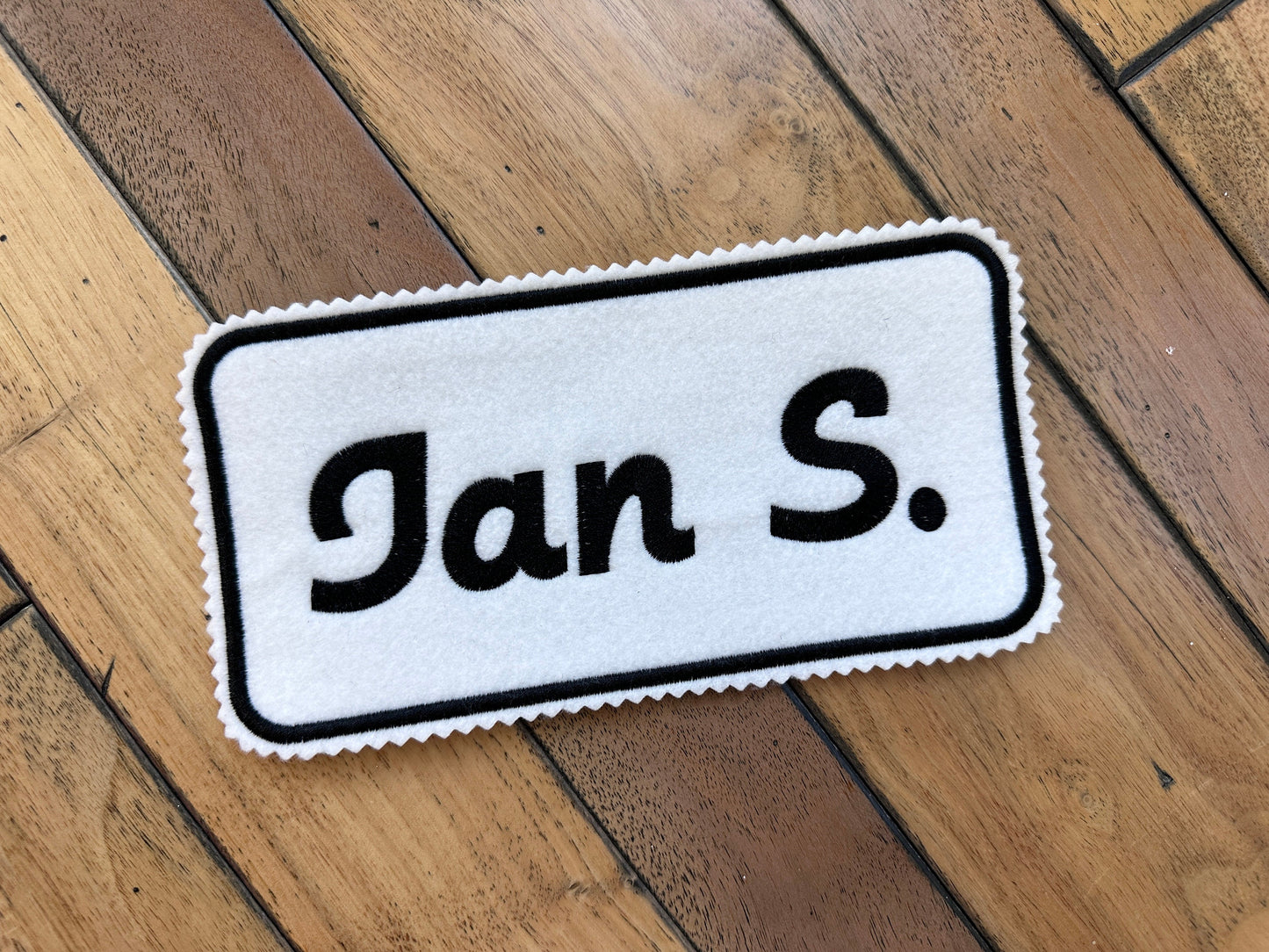 Embroidered Name Patch,  8x4 inches