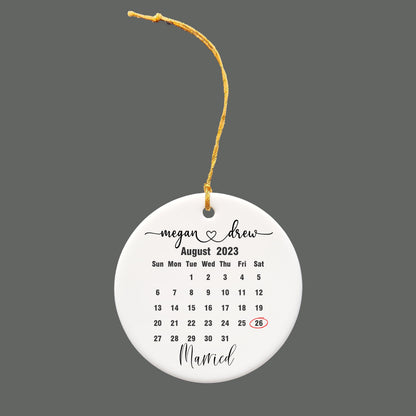 Married Calendar Ornament