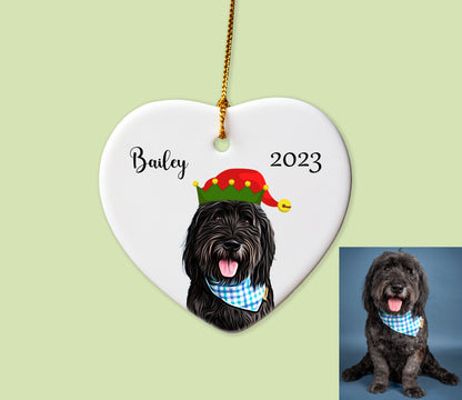 Cartoon Pet Heart Ornament With Custom Photo