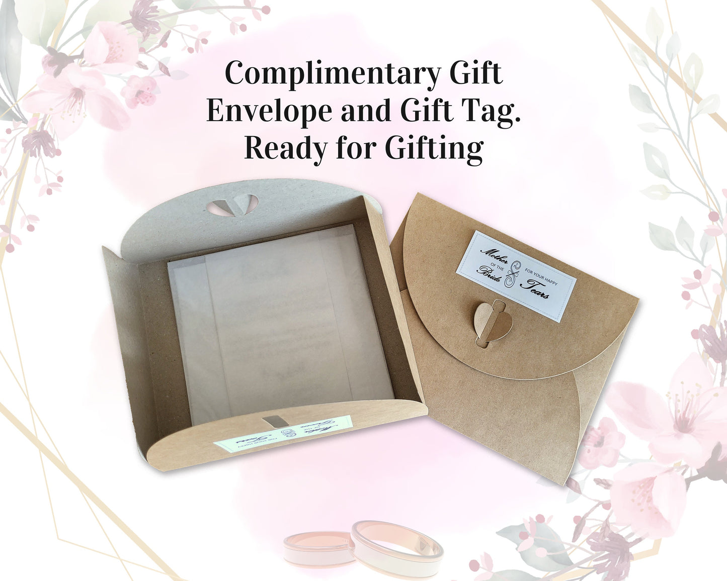 Mother of the Bride Gift & Father of the Bride Gift From Bride with photo option, Wedding Handkerchief from Daughter, Gift for Parents
