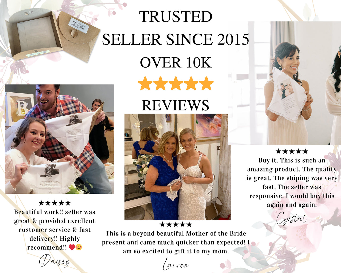 Father of the Groom handkerchief from Groom, thank you for your loving EXAMPLE, custom PRINTED wedding handkerchief, Personalized. FPRI[142]