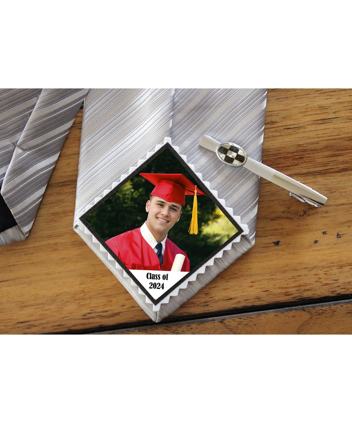 Graduation Tie Patch with Photo, Stole patch, Graduation Gift