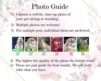 Cartoon Pet Heart Ornament With Custom Photo