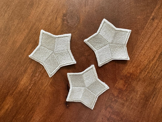 Star patches for taylor's folklore cardigan, Set of 3 embroidered patches