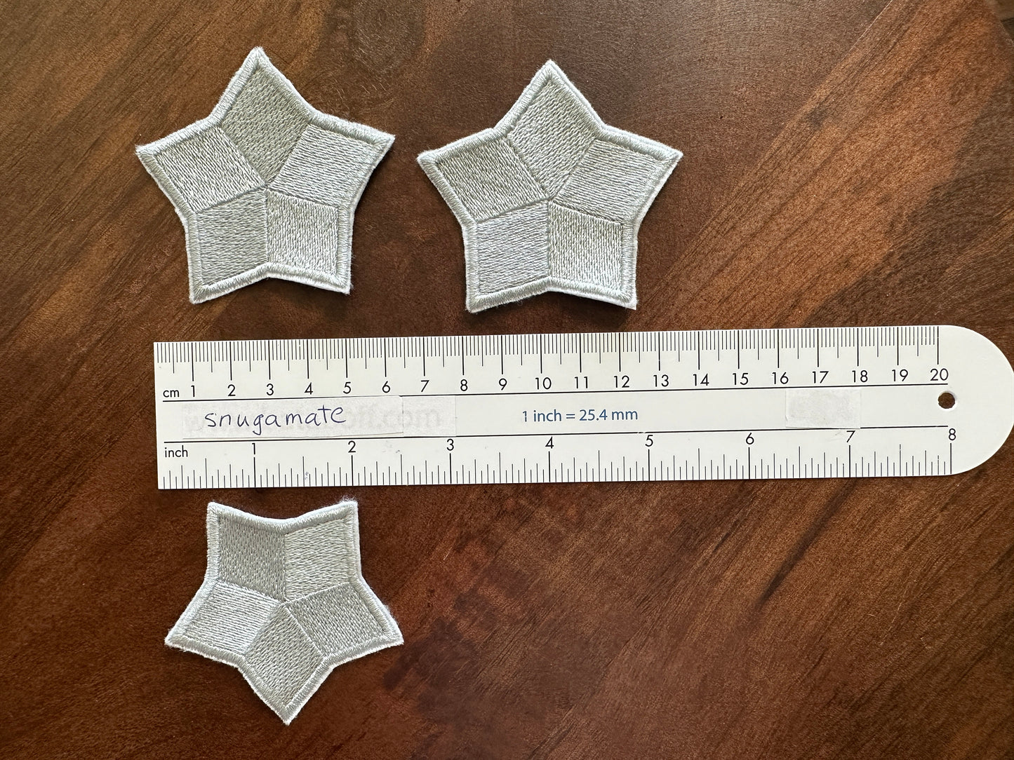Star patches for taylor's folklore cardigan, Set of 3 embroidered patches